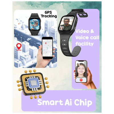 Spiky Chimera Android Smartwatch with Built in Jarvis AI - Black