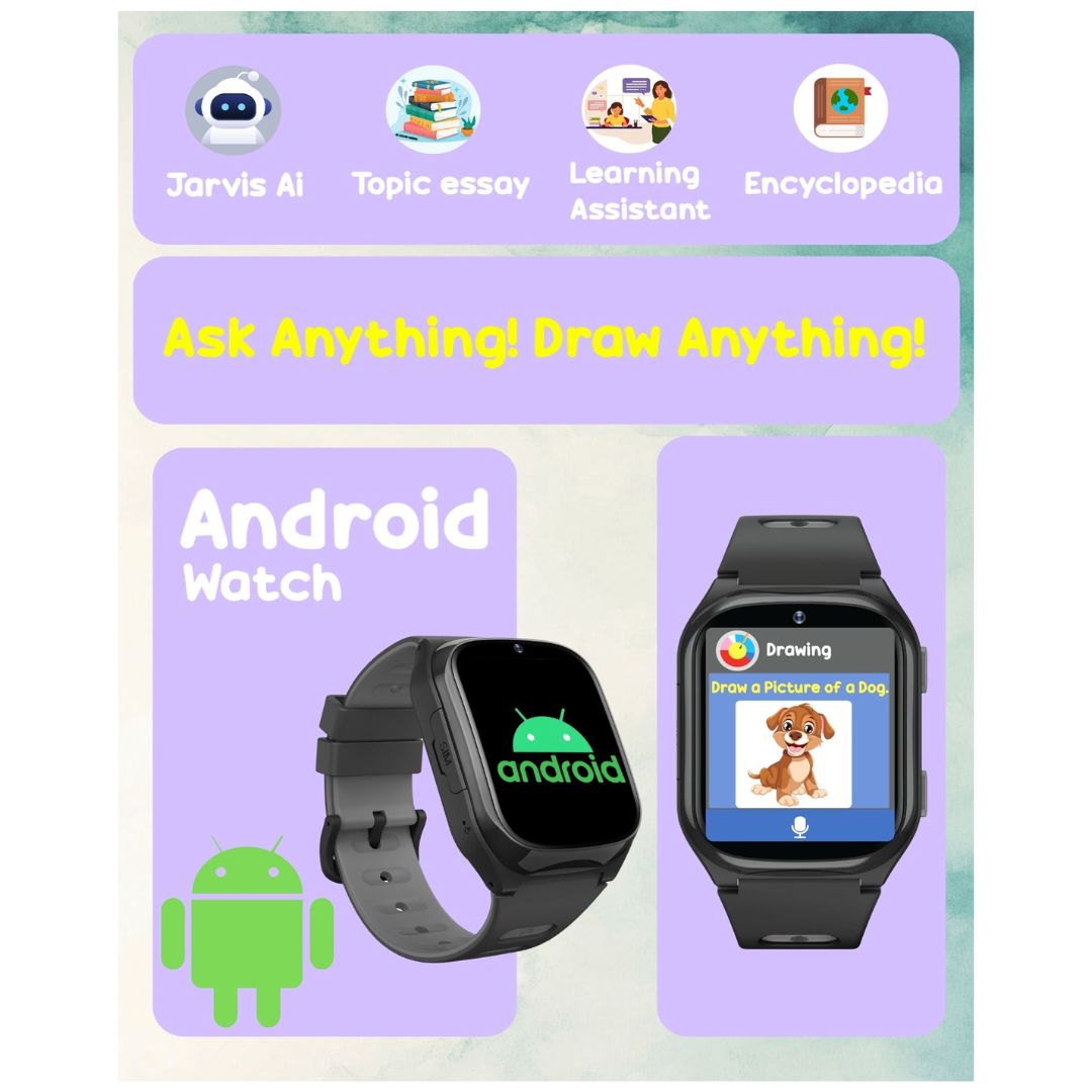 Spiky Chimera Android Smartwatch with Built in Jarvis AI - Black