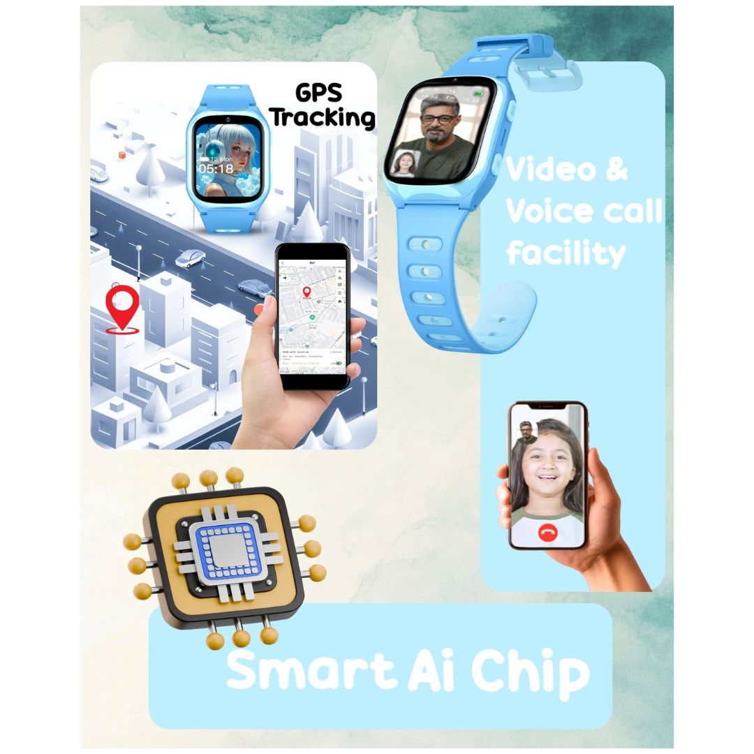 Spiky Chimera Android Smartwatch with Built in Jarvis AI - Blue