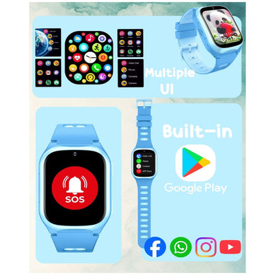 Spiky Chimera Android Smartwatch with Built in Jarvis AI - Blue
