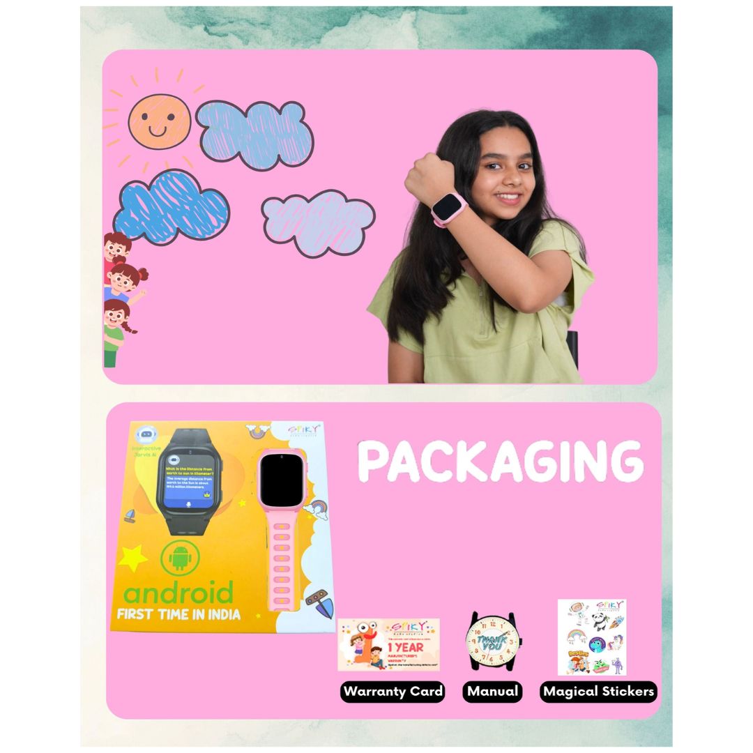 Spiky Chimera Android Smartwatch with Built in Jarvis AI - Pink