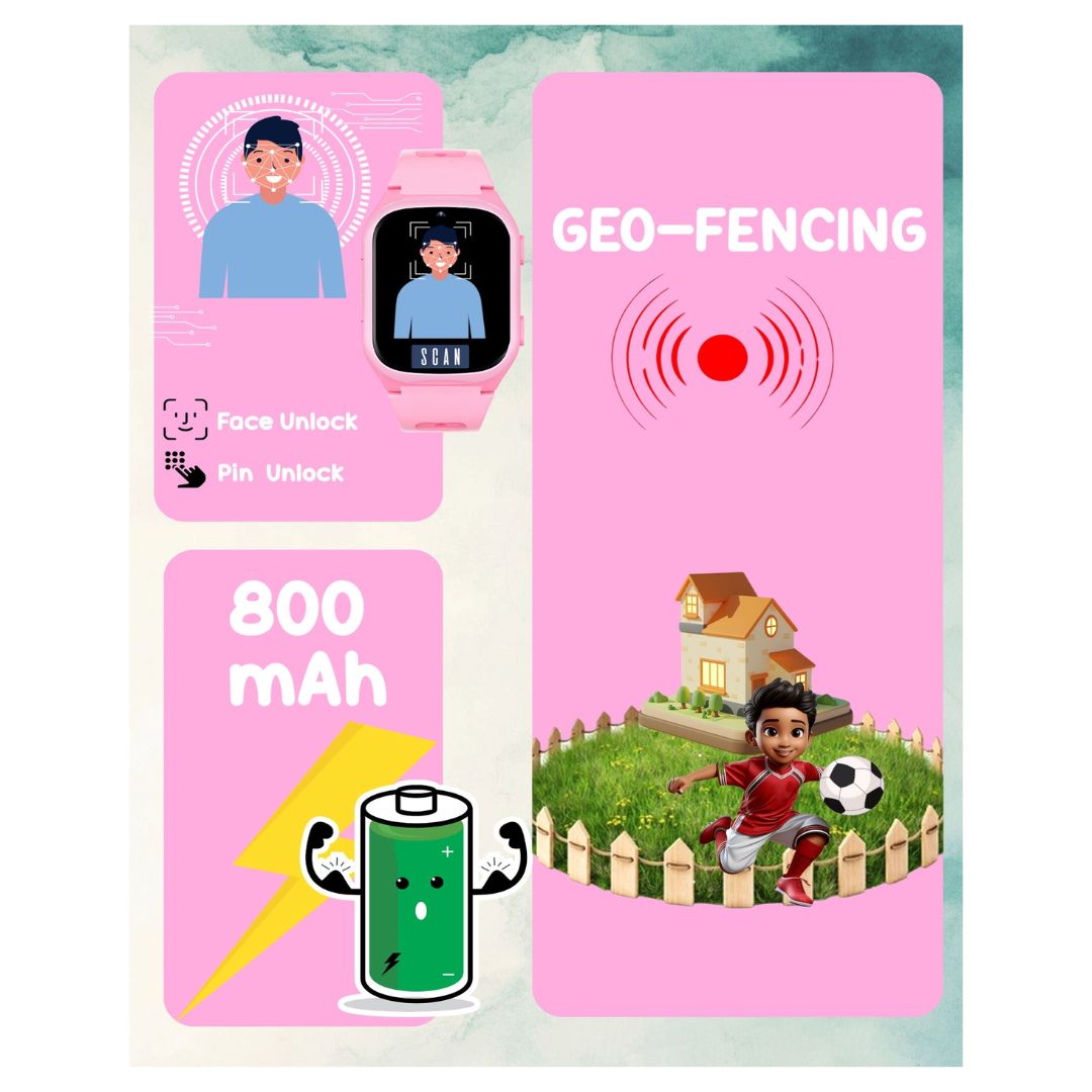 Spiky Chimera Android Smartwatch with Built in Jarvis AI - Pink