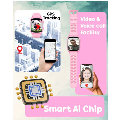 Spiky Chimera Android Smartwatch with Built in Jarvis AI - Pink