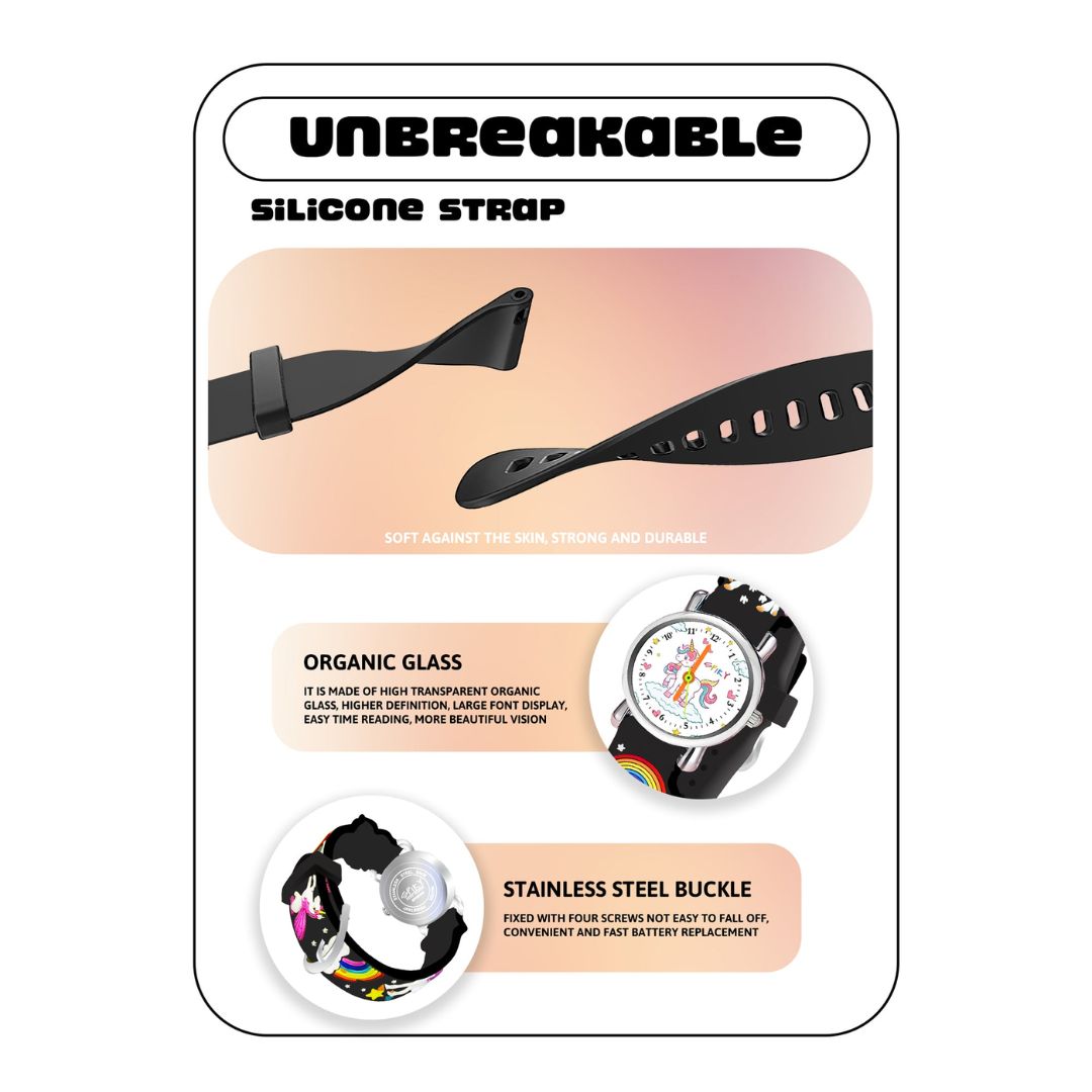 Spiky: Eva9 Round Unicorn Strap Analog Watch