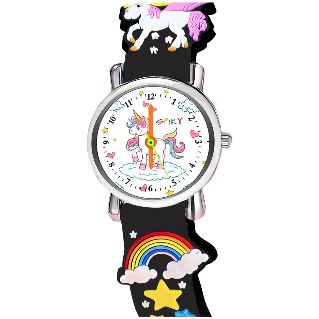 Spiky: Eva9 Round Unicorn Strap Analog Watch