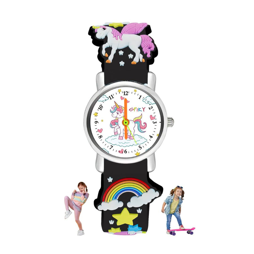 Spiky: Eva9 Round Unicorn Strap Analog Watch