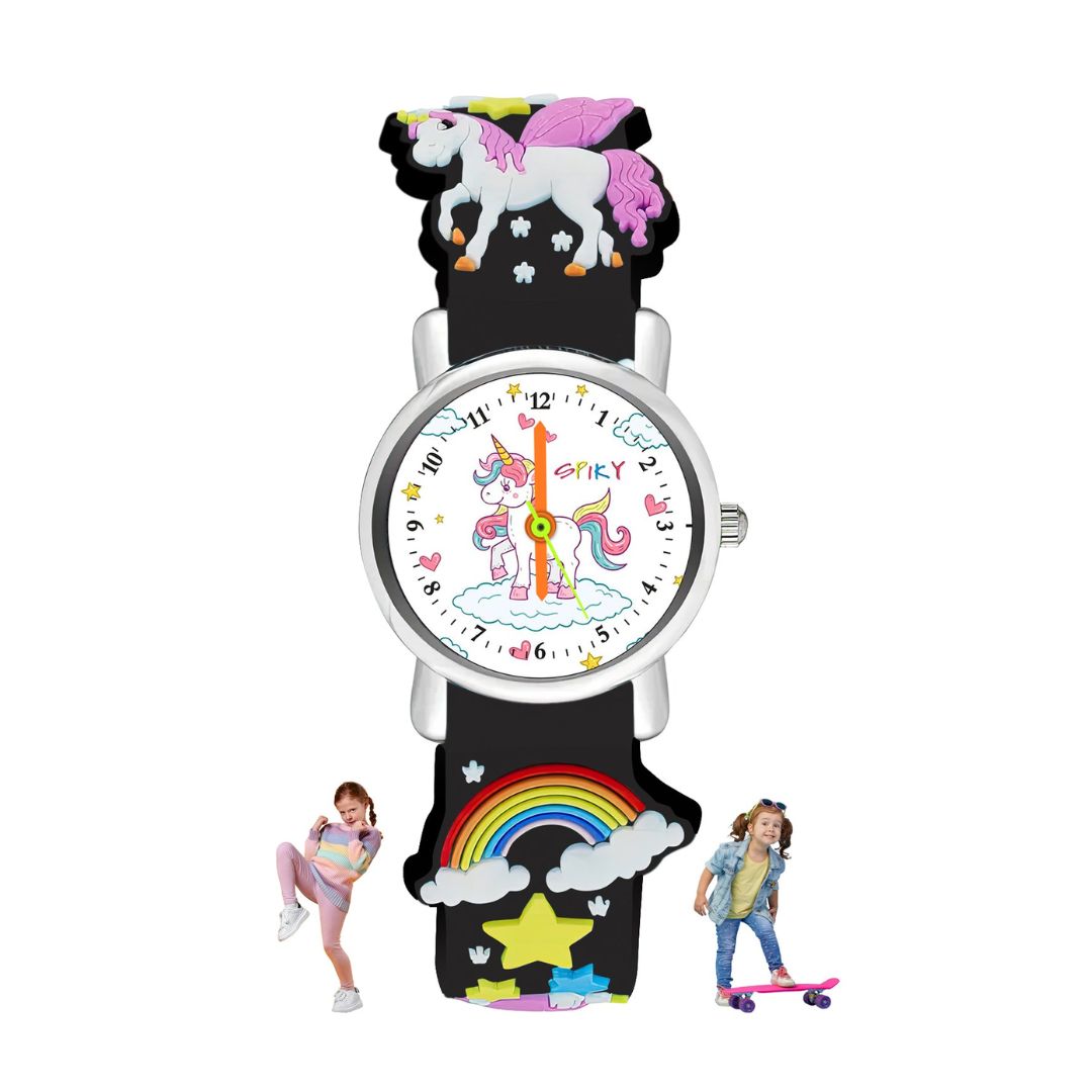 Spiky: Eva9 Round Unicorn Strap Analog Watch