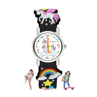 Spiky: Eva9 Round Unicorn Strap Analog Watch