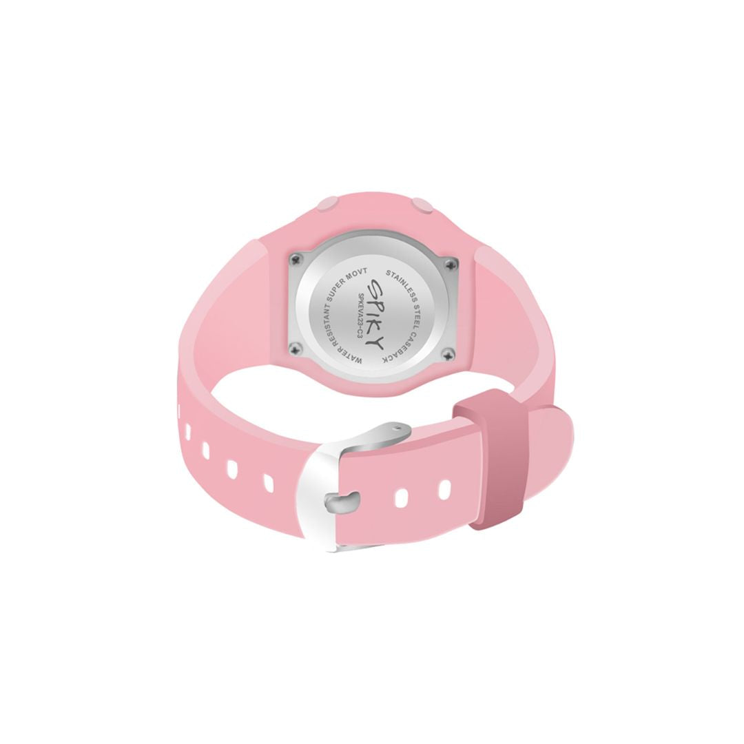 Spiky Fun Digital Watch for Kids with Cute Animal Rabbit - Pink