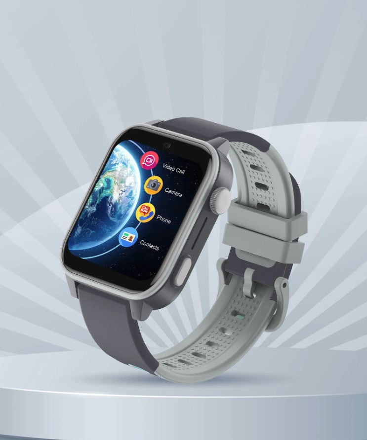Spiky GNOME 4G Video & Voice Calling Smartwatch - Grey