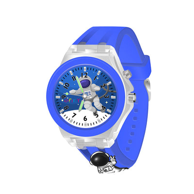 Spiky Kids 3D Cartoon Analouge Multi-Function Blue Watch