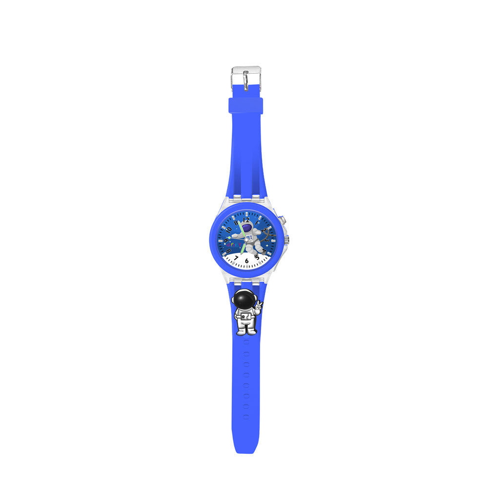 Spiky Kids 3D Cartoon Analouge Multi-Function Blue Watch