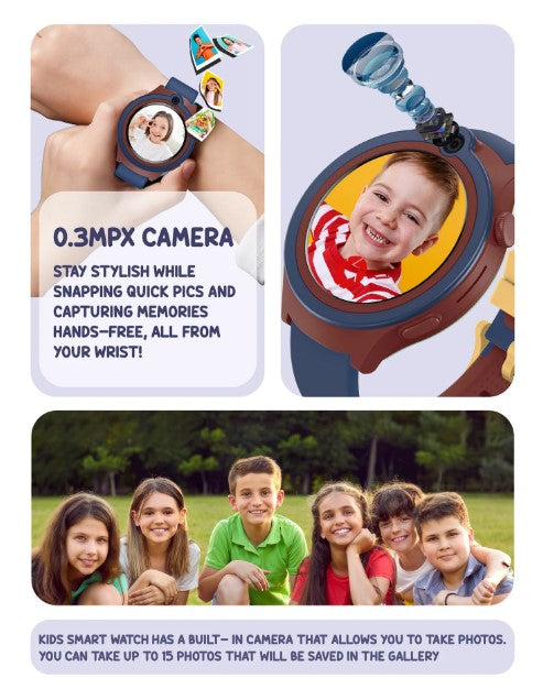 Spiky Cacus Kids 4G Smart Watch - Blue