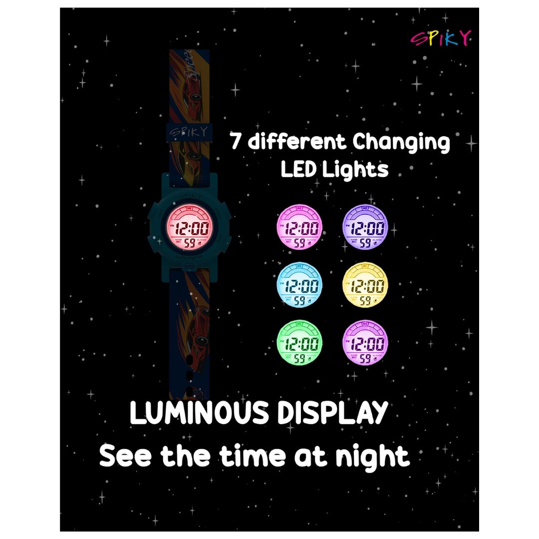 Spiky: Multi-functional Digital Sports Watch for Kids - Blue