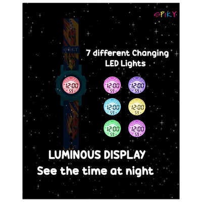 Spiky: Multi-functional Digital Sports Watch for Kids - Blue