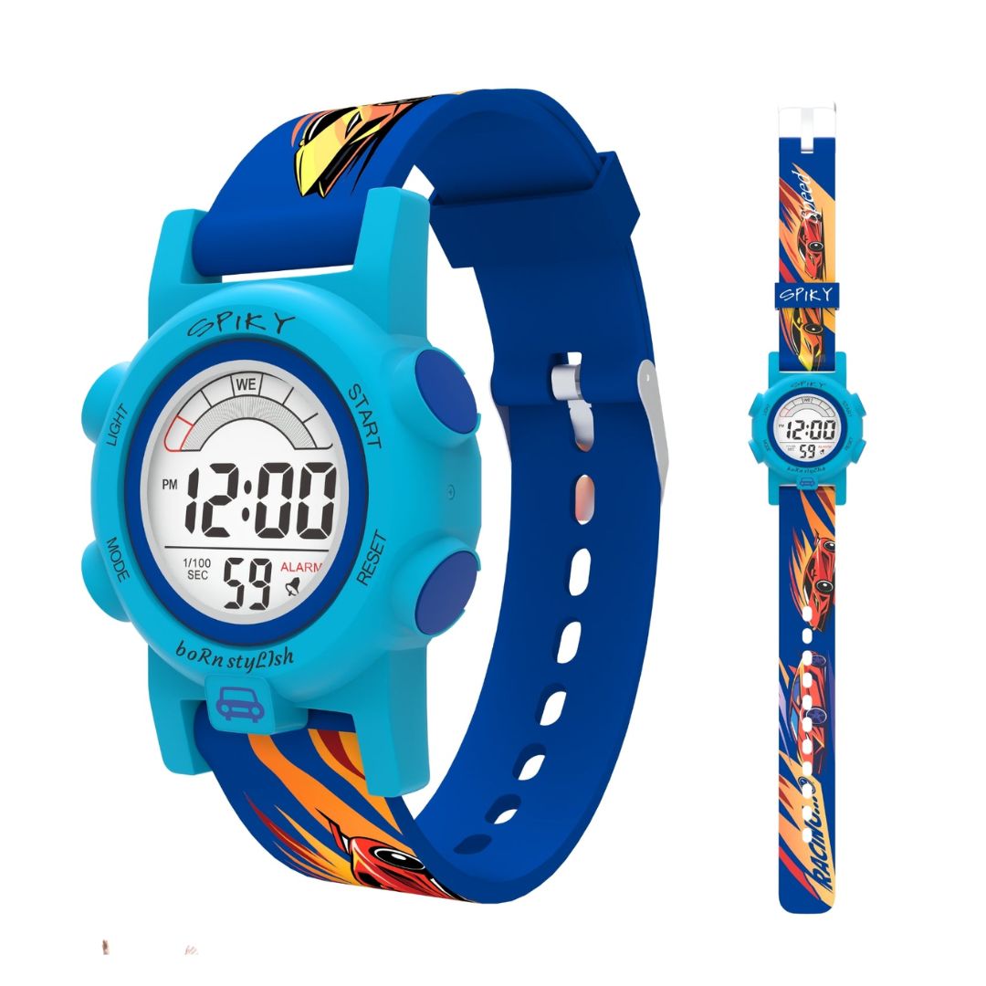 Spiky: Multi-functional Digital Sports Watch for Kids - Blue