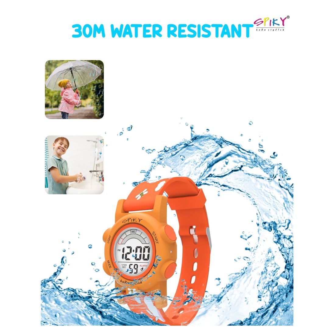 Spiky: Multi-functional Digital Sports Watch for Kids - Orange