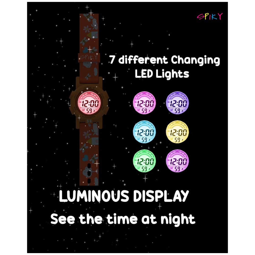 Spiky: Multi-functional Digital Sports Watch for Kids - Orange