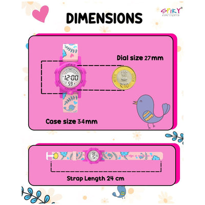Spiky: Multi-functional Digital Sports Watch for Kids - Pink