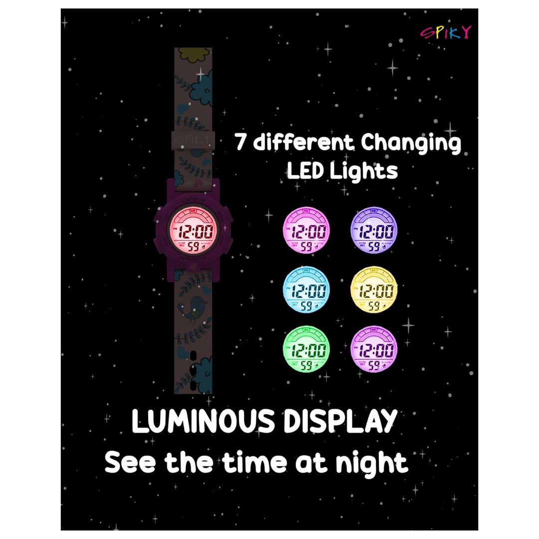 Spiky: Multi-functional Digital Sports Watch for Kids - Pink