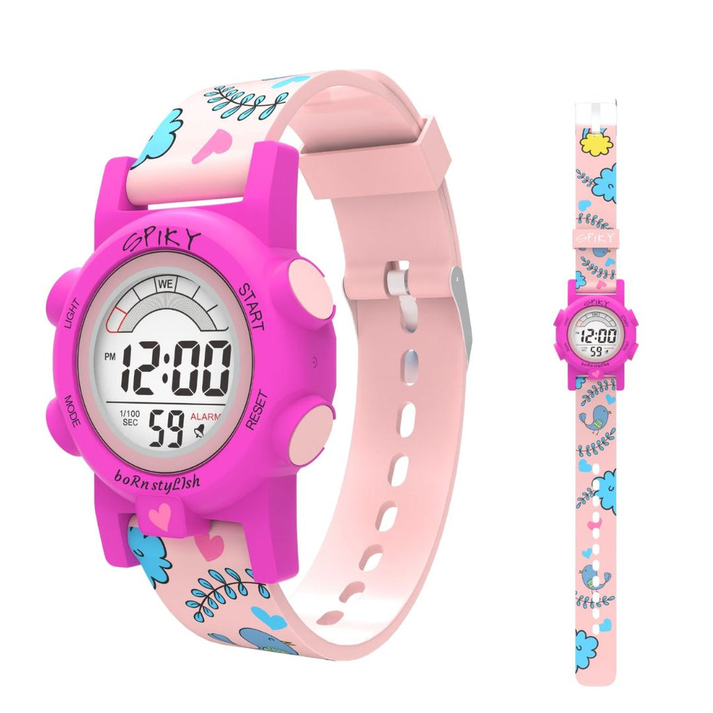 Spiky: Multi-functional Digital Sports Watch for Kids - Pink