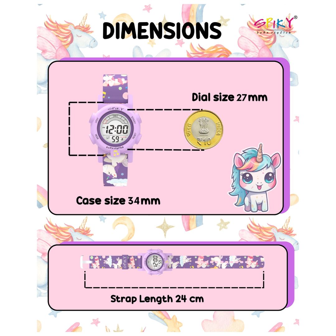 Spiky: Multi-functional Digital Sports Watch for Kids - Purple