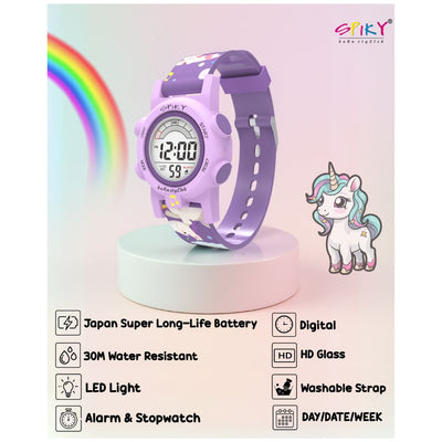 Spiky: Multi-functional Digital Sports Watch for Kids - Purple