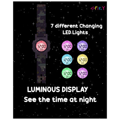 Spiky: Multi-functional Digital Sports Watch for Kids - Purple