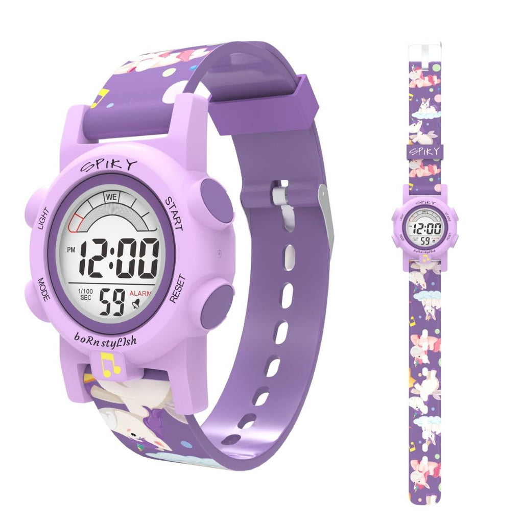 Spiky: Multi-functional Digital Sports Watch for Kids - Purple