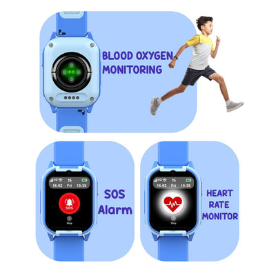 Spiky New Gnome - Blue 4G Video Calling Smartwatch for Kids with Multi UI