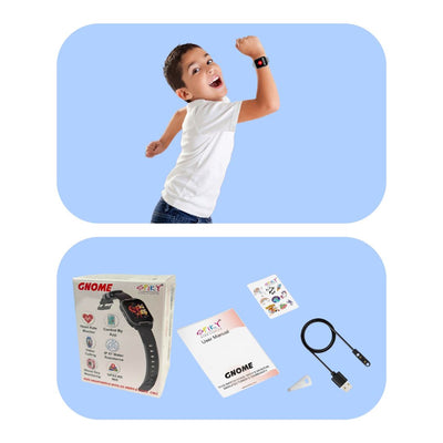 Spiky New Gnome - Blue 4G Video Calling Smartwatch for Kids with Multi UI