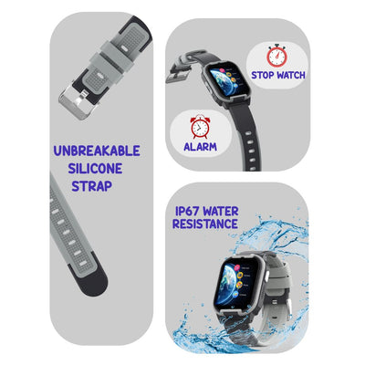 Spiky New Gnome - Black 4G Video Calling Smartwatch for Kids with Multi UI