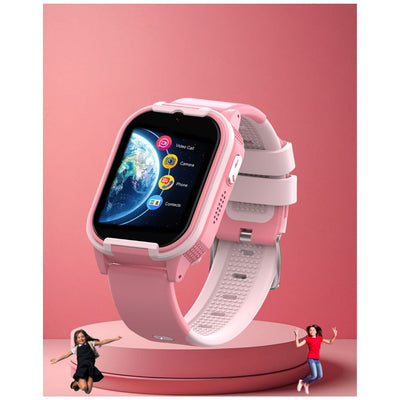 Spiky New Gnome - Pink 4G Video Calling Smartwatch for Kids with Multi UI