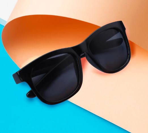 Spiky Rectangle UV Protected Sunglass - Black