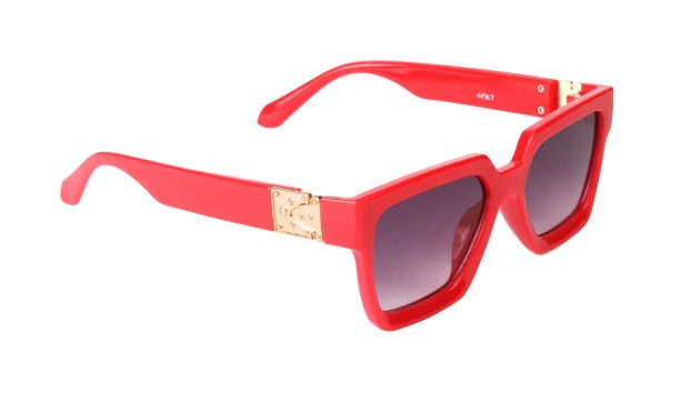 Spiky Rectangle UV Protected Sunglass - Red
