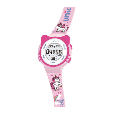 Spiky: Round Cat Shaped Sports Digital Watch - Pink