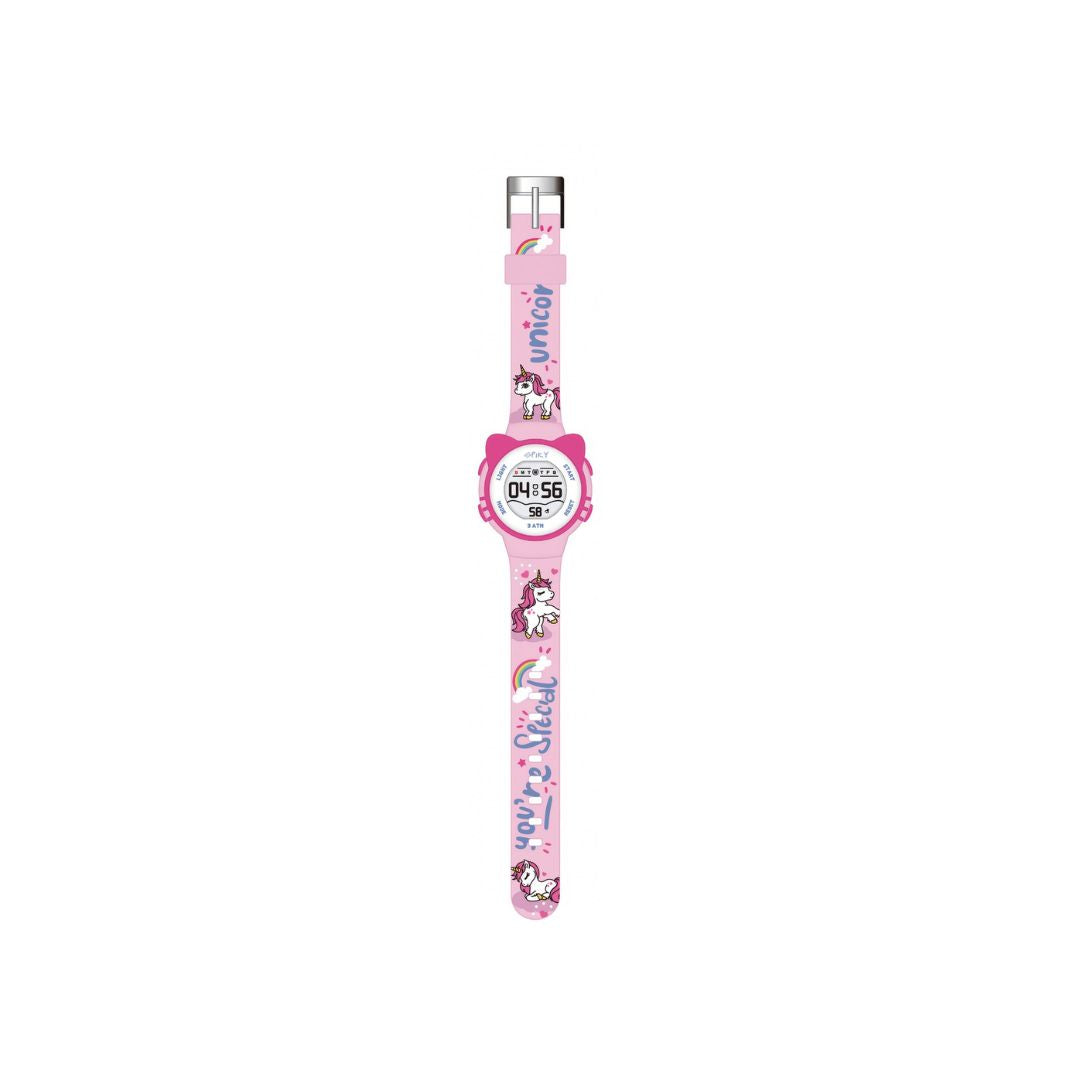 Spiky: Round Cat Shaped Sports Digital Watch - Pink