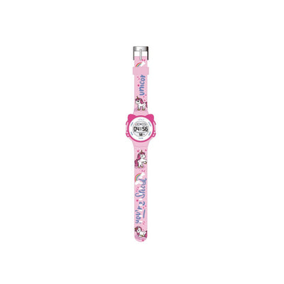 Spiky: Round Cat Shaped Sports Digital Watch - Pink