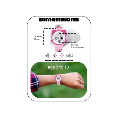 Spiky: Round Cat Shaped Sports Digital Watch - Pink