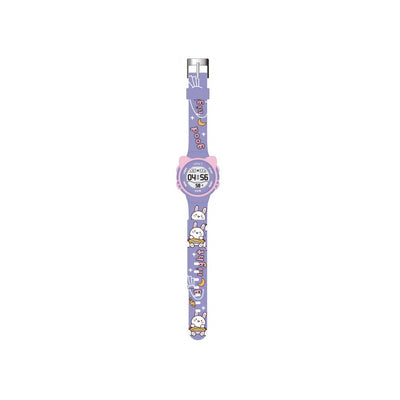 Spiky: Round Cat Shaped Sports Digital Watch - Purple