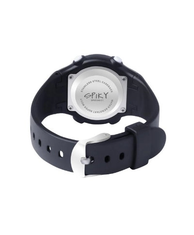 Spiky Round Digital Sports Watch - Black