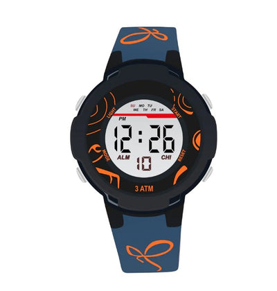 Spiky Sports Printed Strap Digital Watch - Black