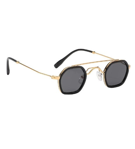 Spiky Square UV Protected Sunglass - Black Gold