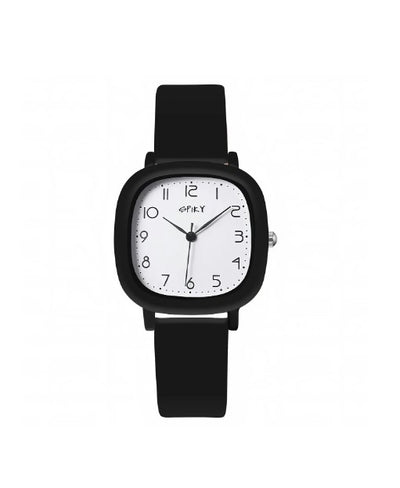 Spiky Square Analog Watch - Black