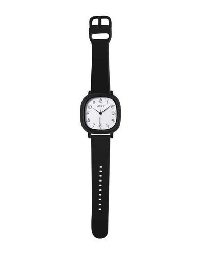 Spiky Square Analog Watch - Black