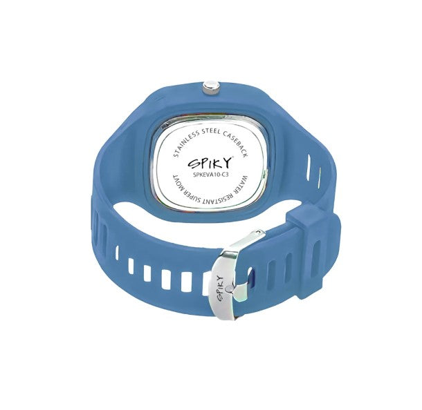 Spiky Square Analog Watch For Kids - Blue