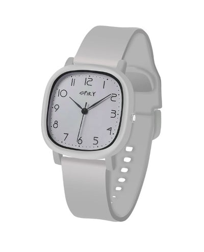 Spiky Square Analog Watch - Grey