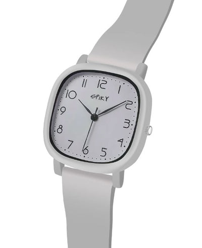 Spiky Square Analog Watch - Grey