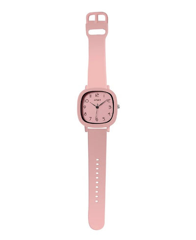 Spiky Square Analog Watch - Pink