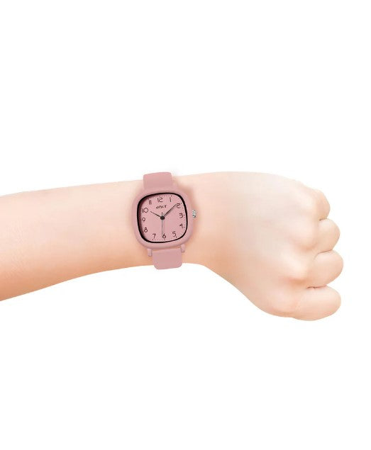 Spiky Square Analog Watch - Pink